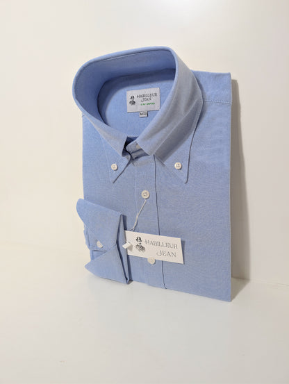 Chemise Oxford bleu à col boutonné
