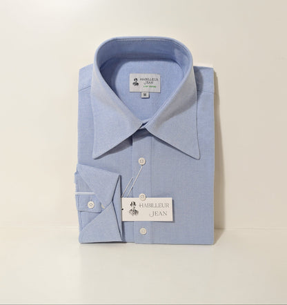 Chemise popover Oxford bleue