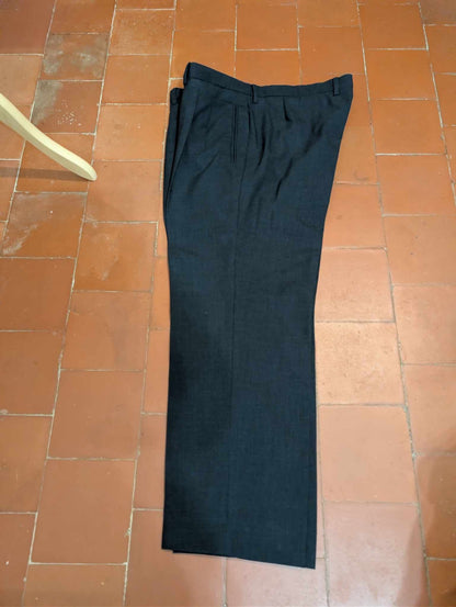 Classic gray wool double-breasted suit