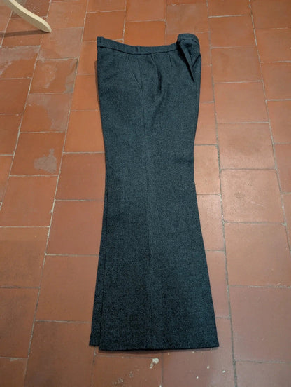 Légendaire costume croisé gris en flanelle lourde