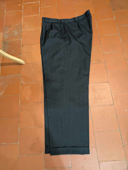 Méchant costume croisé pinstripe en laine