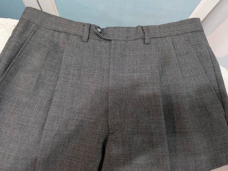 Classique costume 3 pieces gris en laine