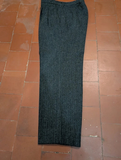 Furieux costume croisé pinstripe en flanelle lourde