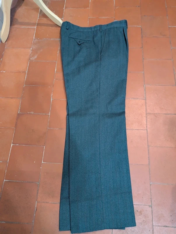 Fabuleux costume 3 pièces vert en laine épaisse