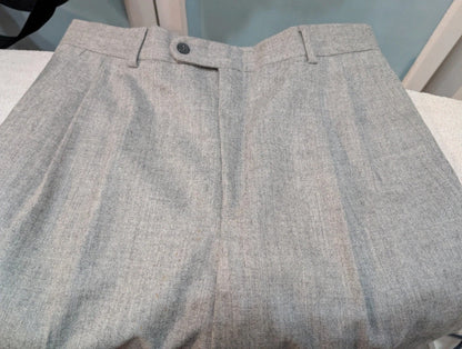 Sublime costume 3 pièces gris en flanelle de laine