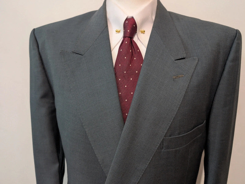 Élégant costume vert bleu en laine froide