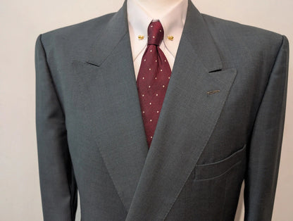 Élégant costume vert bleu en laine froide