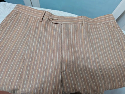 Chouet costume beige marron en lin