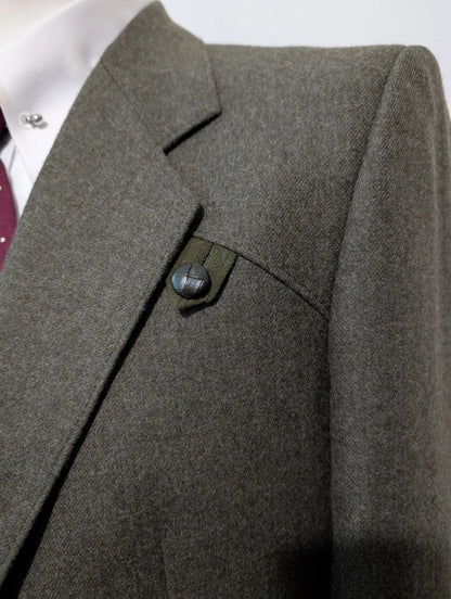 Impressionnante veste verte en flanelle lourde