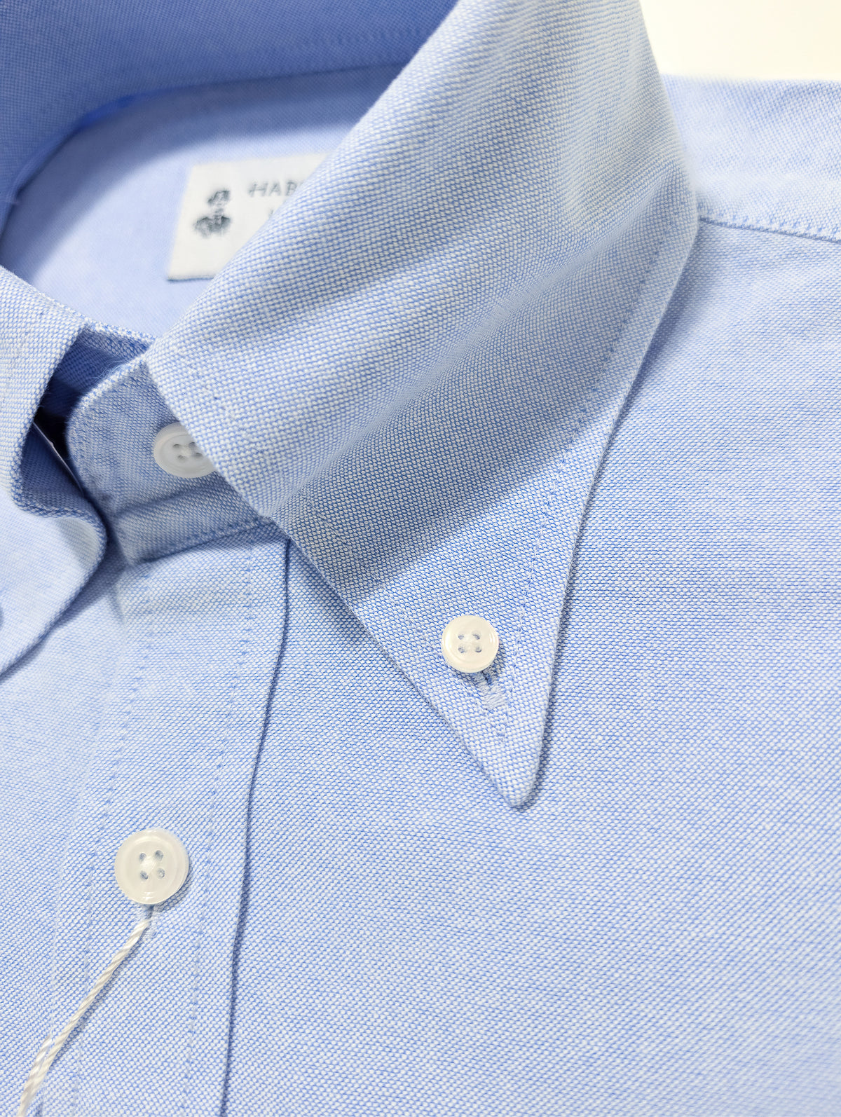 Chemise Oxford bleu à col boutonné