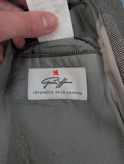 Sublime costume croisé gris en laine