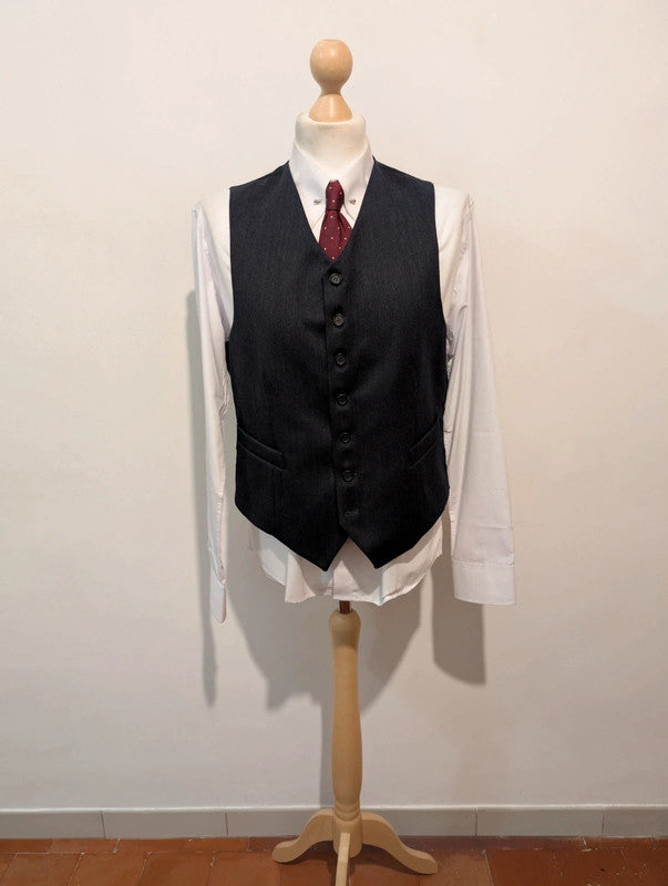 Classique costume 3 pièces gris en laine