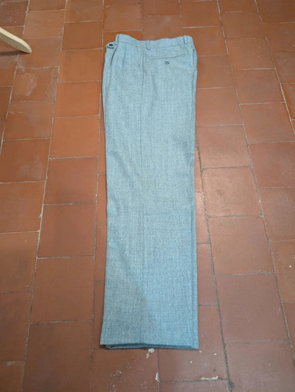 Sublime costume 3 pièces gris en flanelle de laine