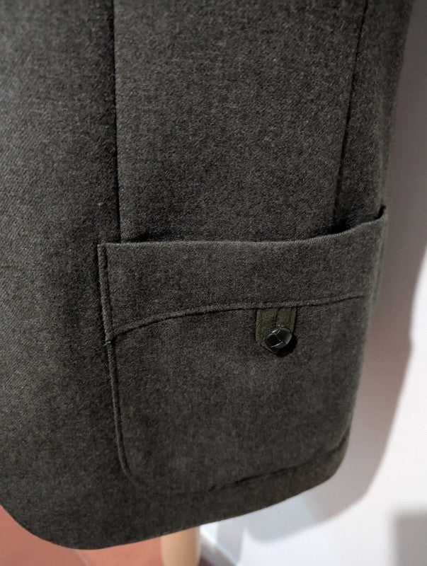 Impressionnante veste verte en flanelle lourde