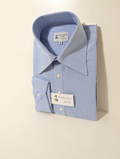 Chemise popover Oxford bleue