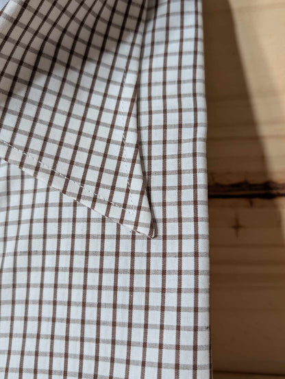 Chemise à carreaux marron