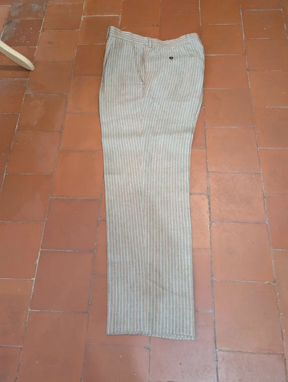 Chouet costume beige marron en lin