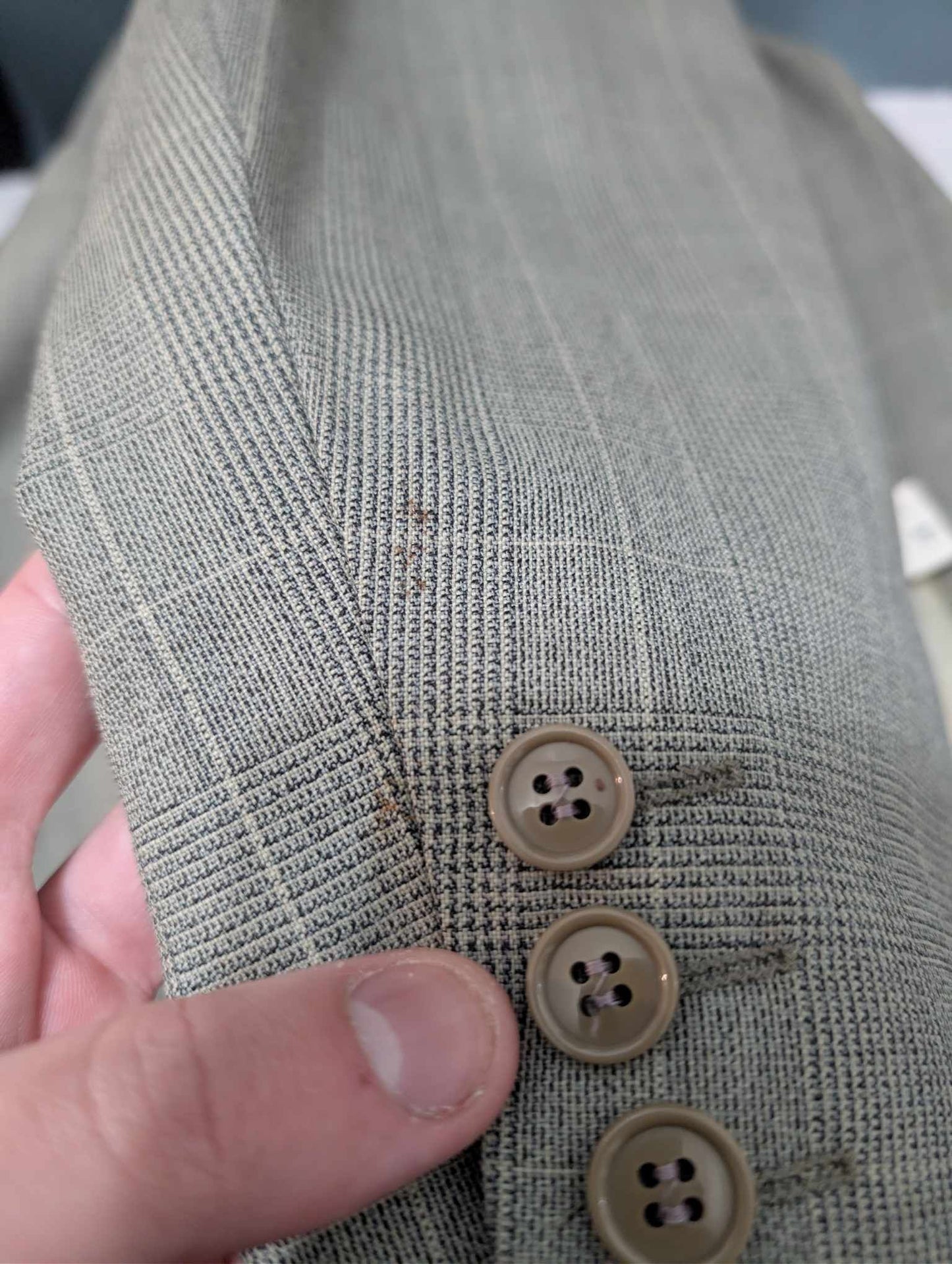 Magnifique costume croisé à carreaux en laine