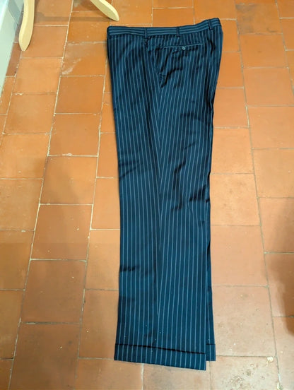 Extraordinaire costume croisé pinstripe en laine