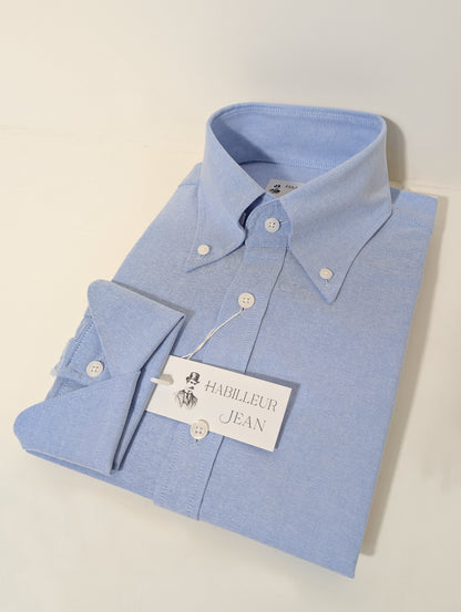 Chemise Oxford bleu à col boutonné