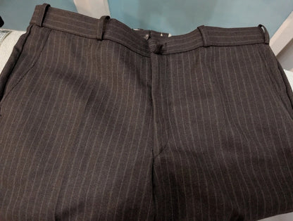 Légendaire costume pinstripe  marron en flanelle