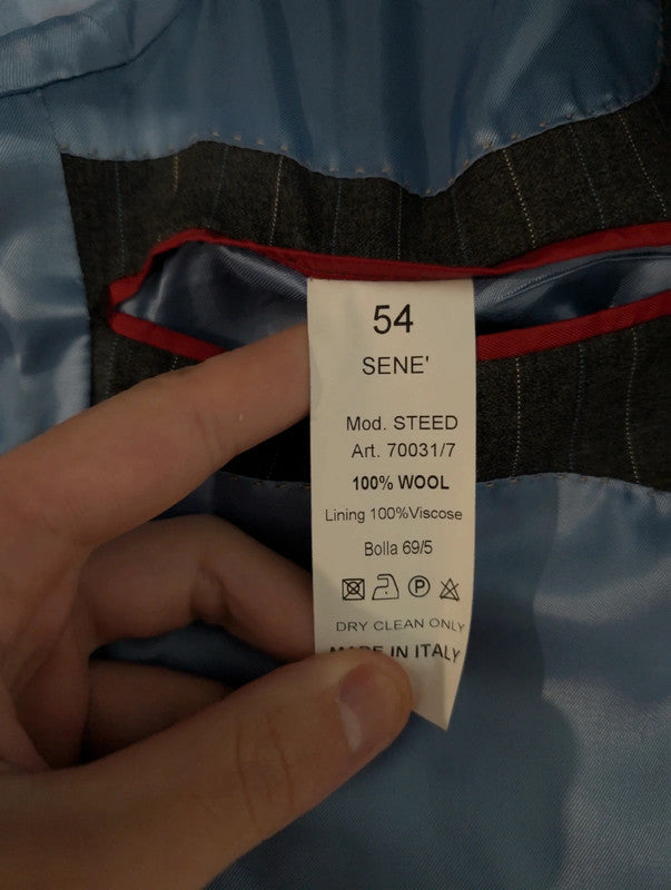 Extraordinaire costume 3 pièces pinstripe en laine