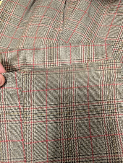 Fabuleux costume gris marron à carreaux en laine