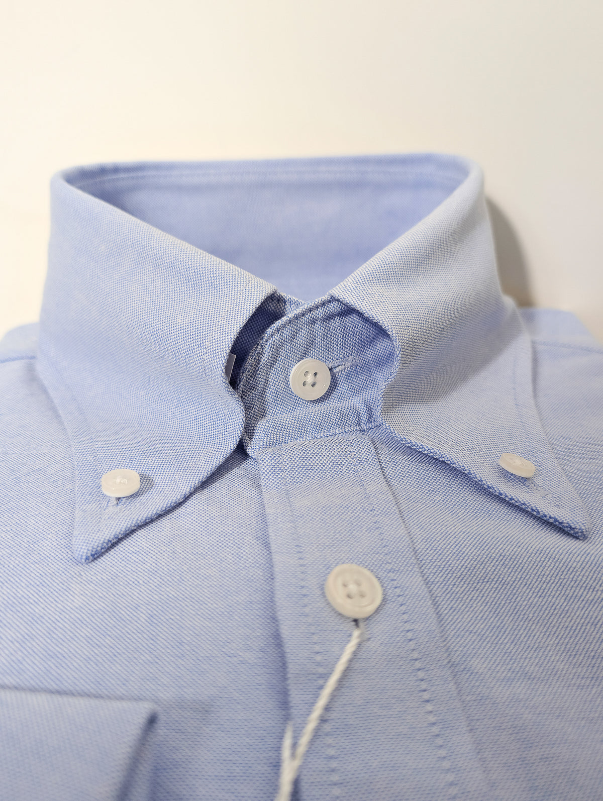Chemise Oxford bleu à col boutonné