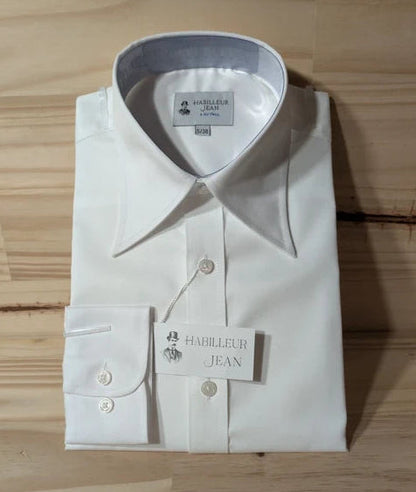 Double-twisted French collar shirt