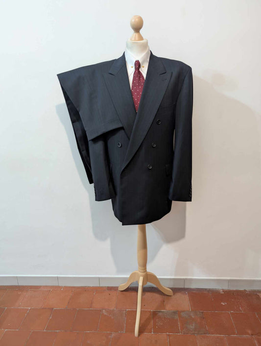 Fabuleux costume croisé pinstripe en laine