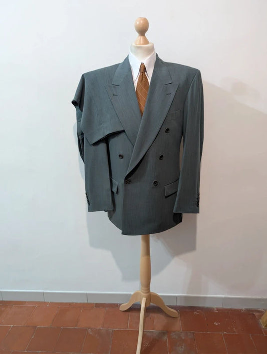 Légendaire costume croisé vert en laine