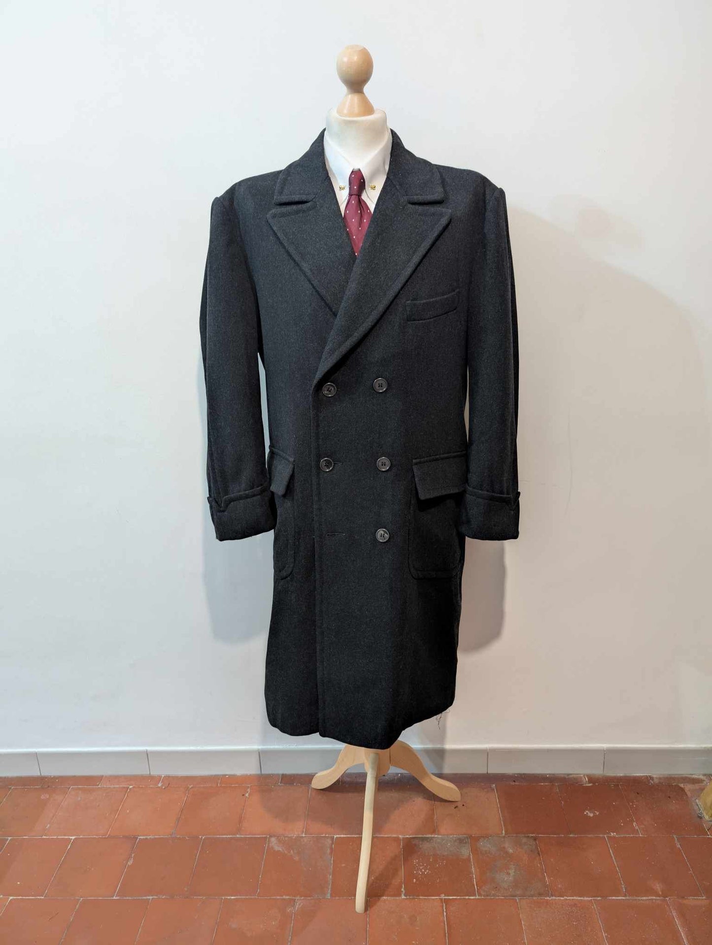 Robuste manteau polo coat en laine