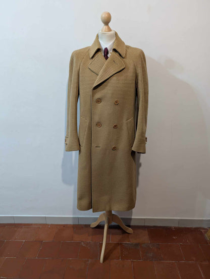 Adorable manteau camel en pied de poule