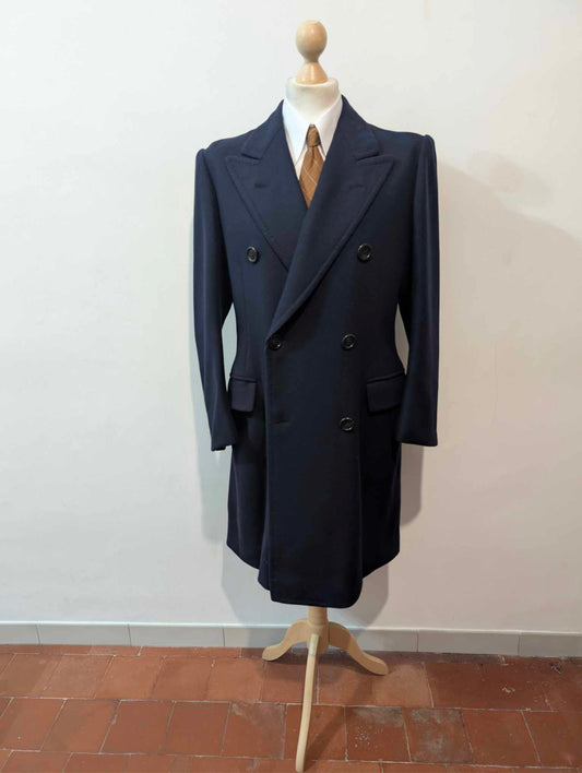 Legendary navy blue double-breasted coat