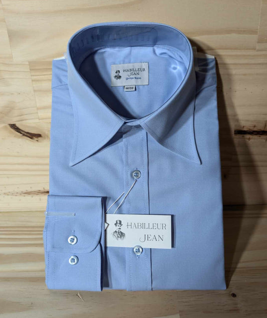 Chemise bleu en coton mélangé