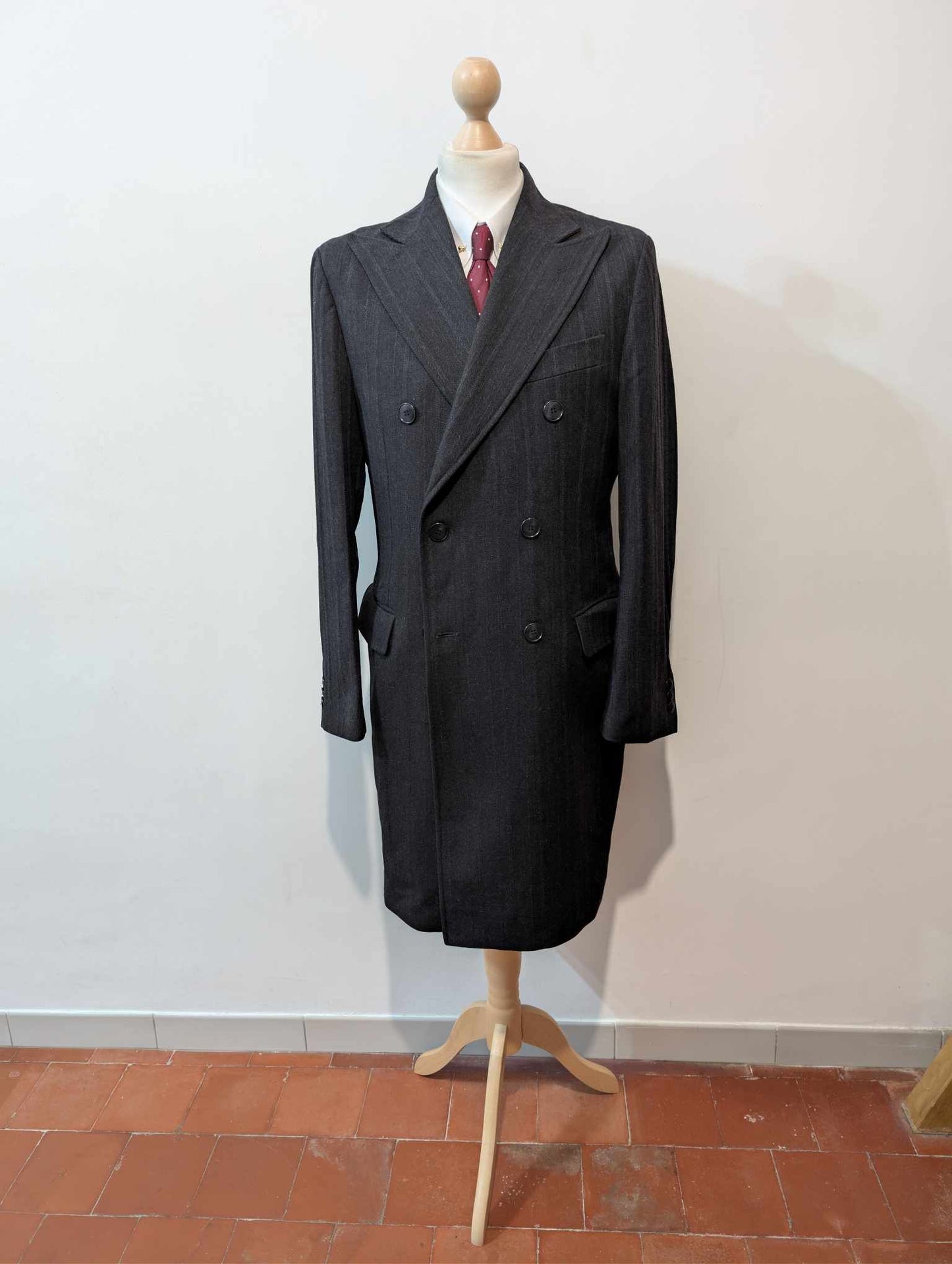 Magnifique manteau croisé en laine