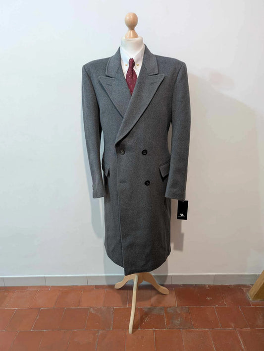 Exceptionnel manteau croisé gris