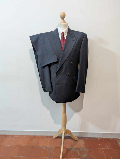 Sublime costume croisé bleu marine en laine