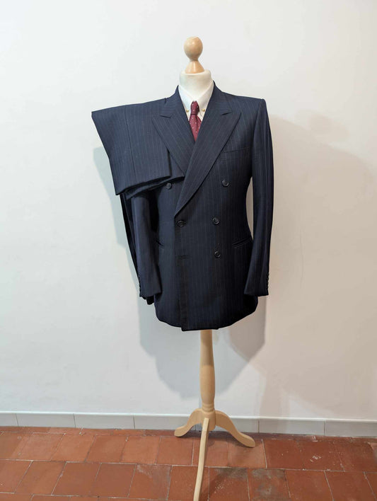 Terrifiant costume croisé chalkstripe en flanelle lourde