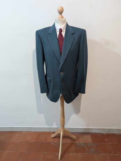 Mignonne veste verte bleu en flanelle de laine
