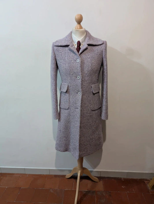 Sublime manteau femme violet lila en laine