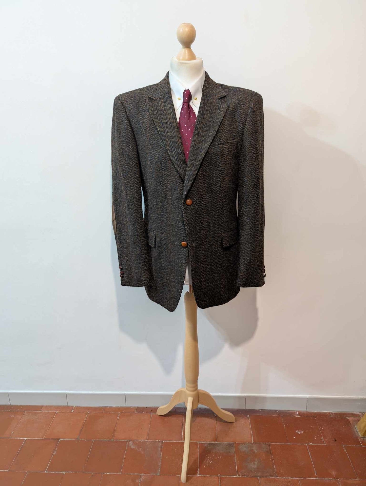 Légendaire veste marron Harris tweed