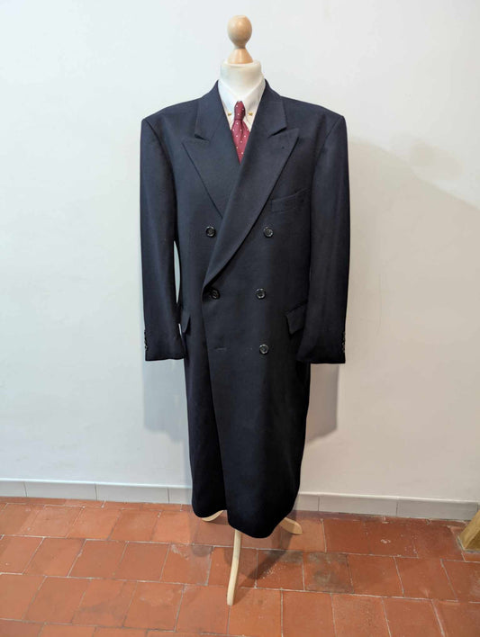 Exceptionnel manteau croisé bleu marine