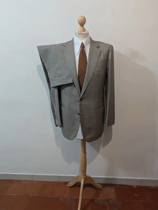 Äußerst seltener, maßgeschneiderter Wollanzug mit Karomuster