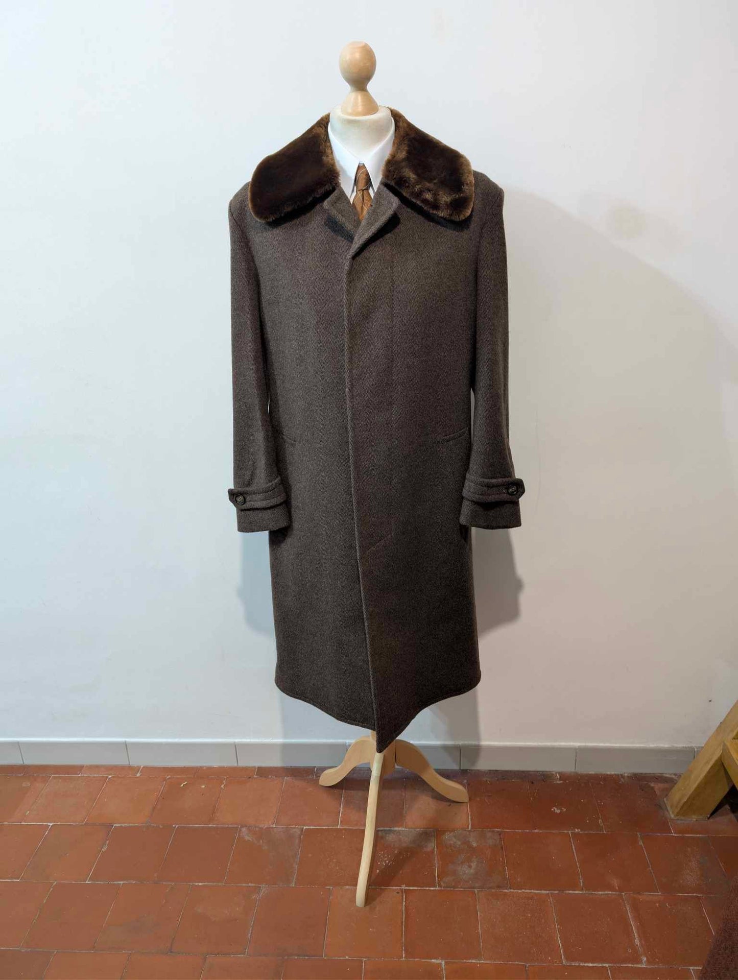 Mignon manteau marron en laine