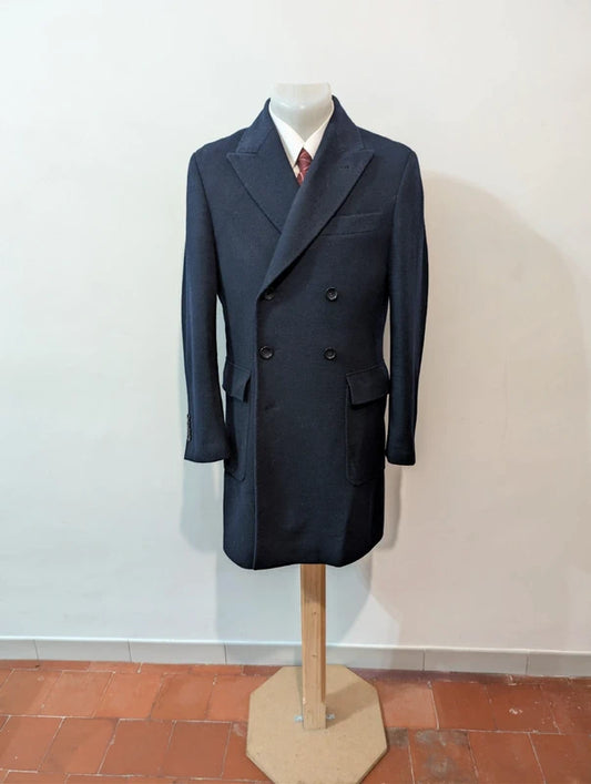 Short wool polo coat