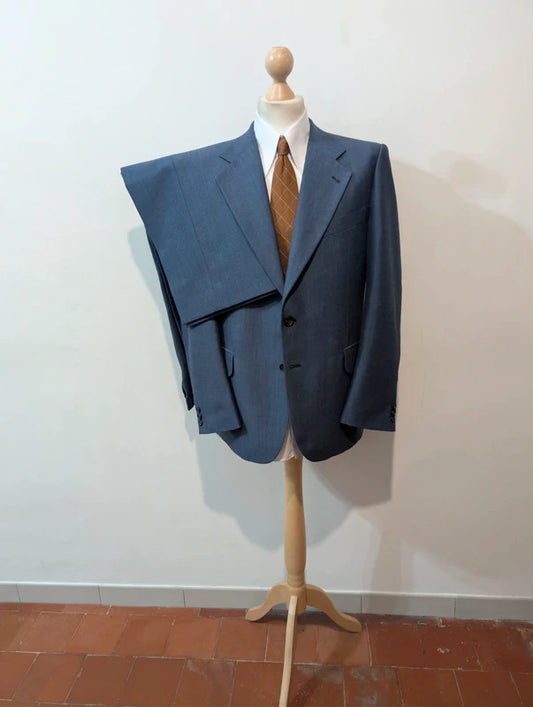 Magnifique costume bleu en laine