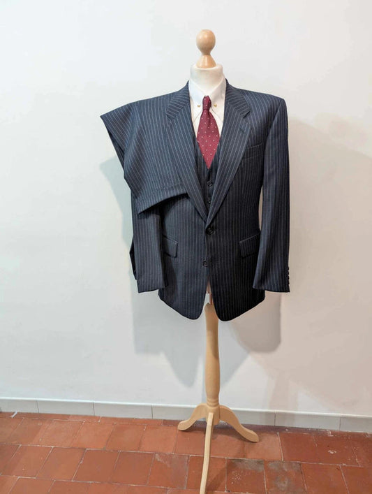 Fabuleux costume 3 pièces pinstripe en laine