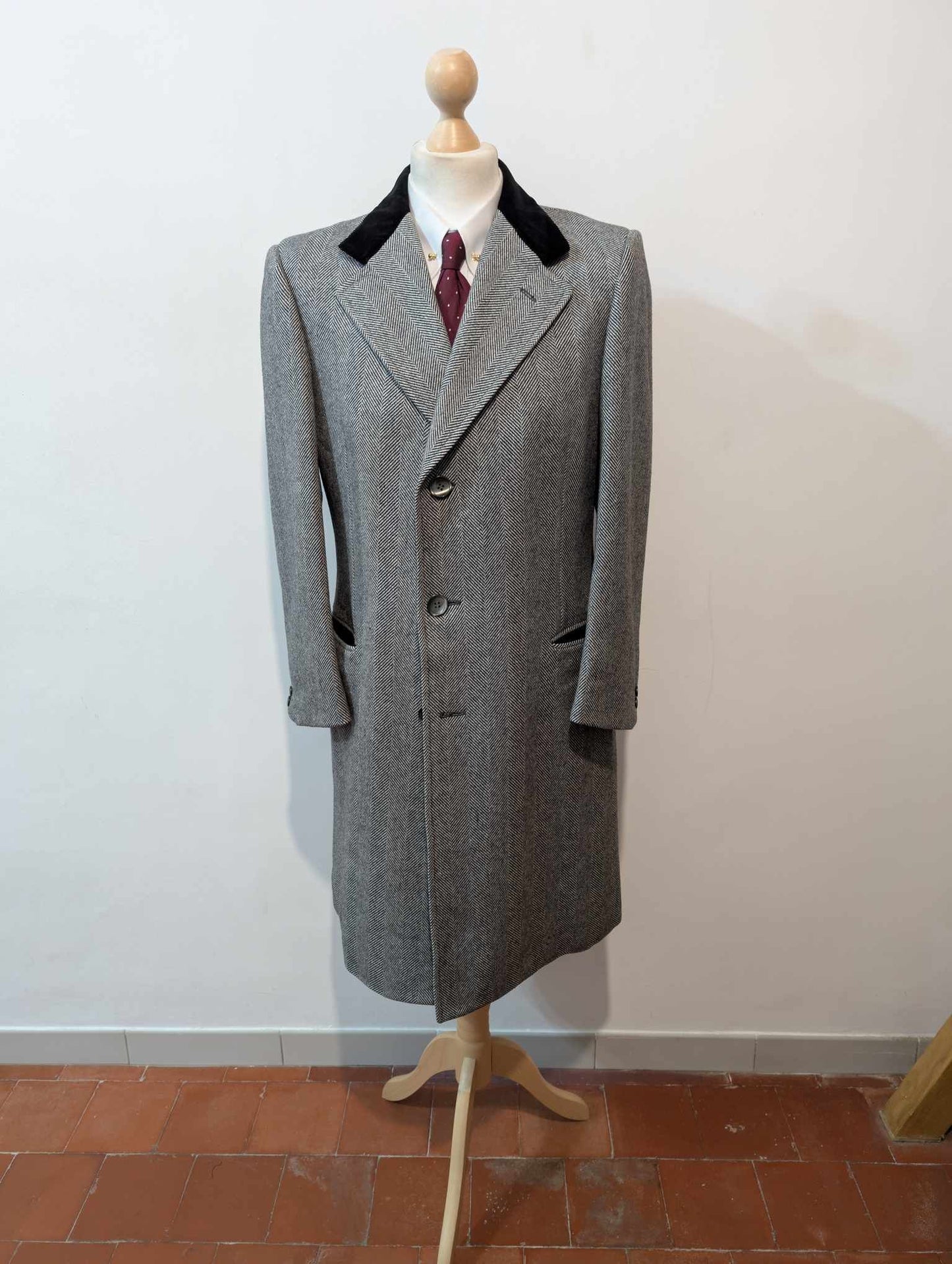 Incroyable manteau Chesterfield en laine