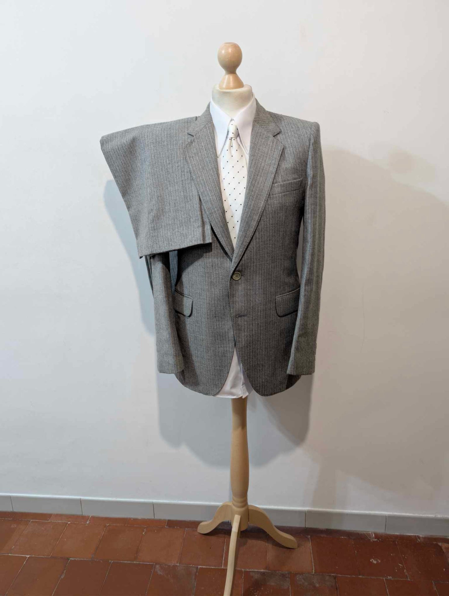 Magnifique costumes pinstripe en flanelle lourdes